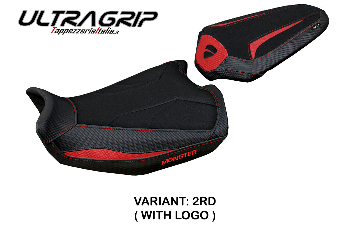 Tappezzeria Italia Ducati Monster 937 950 2021-2025 Seat Cover Ultragrip in Red and Black