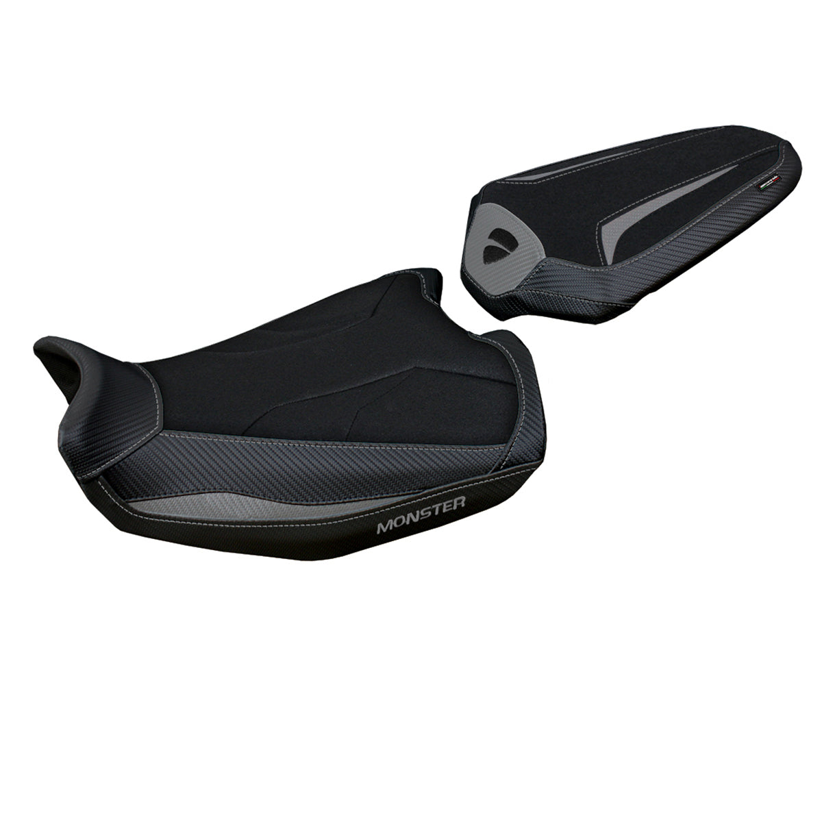 Tappezzeria Italia Ducati Monster 937 950 2021-2025 Seat Cover Ultragrip in Grey and Black