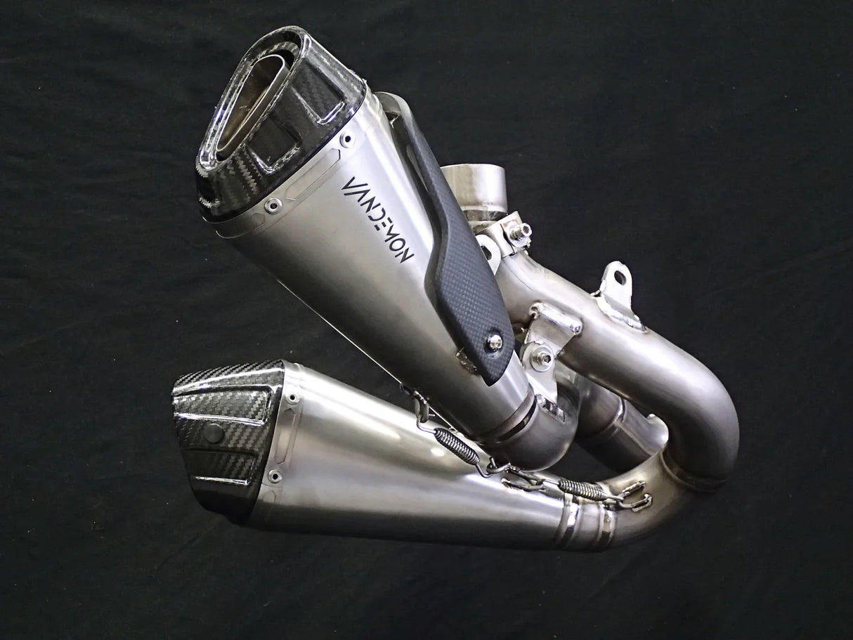Vandemon Ducati Panigale & Streetfighter V4S/V4R Vandemon All Titanium Slip-On 2018-24 DUCV4SFTIMUFLMB VA-3