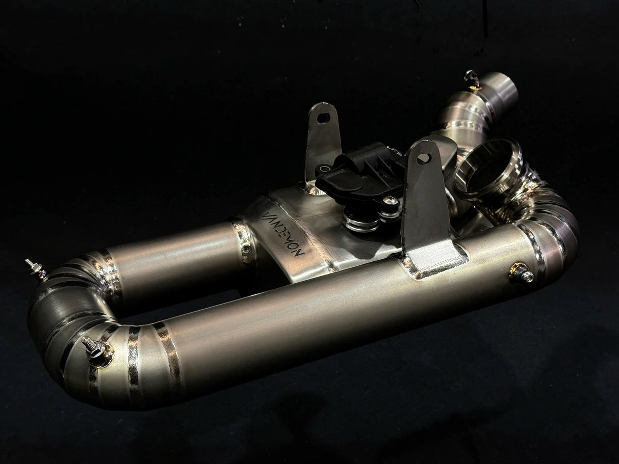 Vandemon Ducati V2 Panigale & Bayliss Edition Titanium Stealth Slip-On Bimodal Muffler DUCV2TIEXLINKWVB VA-43