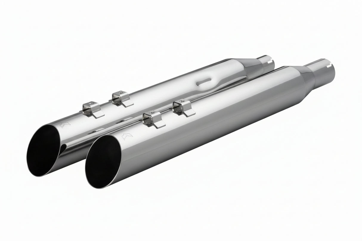 KHROME WERKS Slip-On Slash Up Muffler - 4"- M8 - Chrome 40FSL-1011-CHR