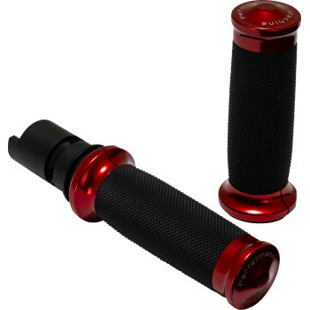 PERFORMANCE MACHINE (PM) Grip Pm Contour Red Tbw 24-25 Touring 25 Softail 0063-2105M-R