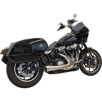 BASSANI XHAUST 2-into-1 Ripper Exhaust System with Megaphone Muffler - Short - Stainless - M8 Softail 2025 1S79SS