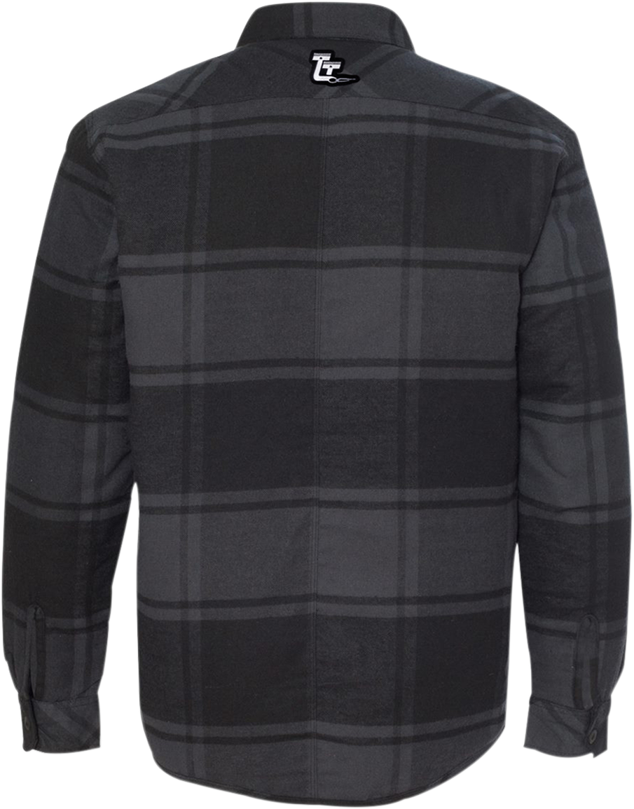 THROTTLE THREADS Drag Specialties Quilted Jacket - Plaid - Large DRG24J86BKLR