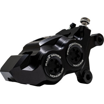 PERFORMANCE MACHINE (PM) Caliper - 137 X 4B - Right - Black Anodized with Black Bore Caps 0053-2958-MB