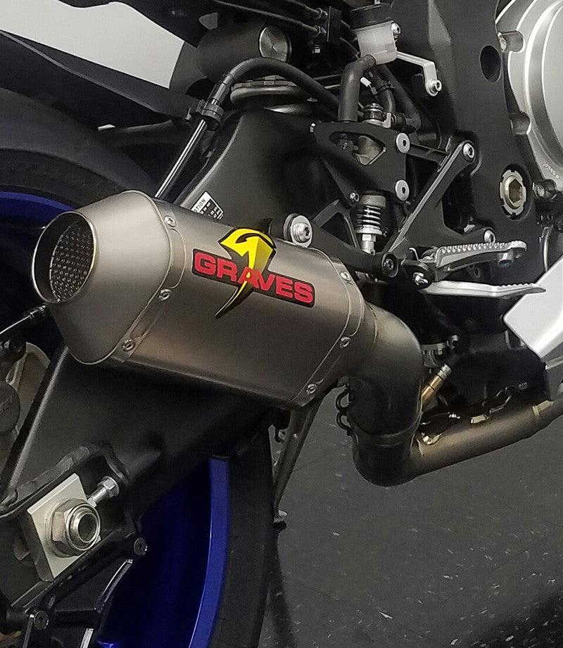 Graves Exhaust Full Titanium Exhaust System With Titanium 200mm Silencer R1 15-23 Exy-17r1-Ftt20