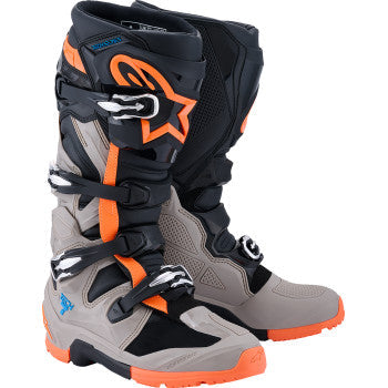 ALPINESTARS Tech 7 Enduro Boots - Black/Warm Gray/Fluorescent Orange - US 9 2010426-1562-9