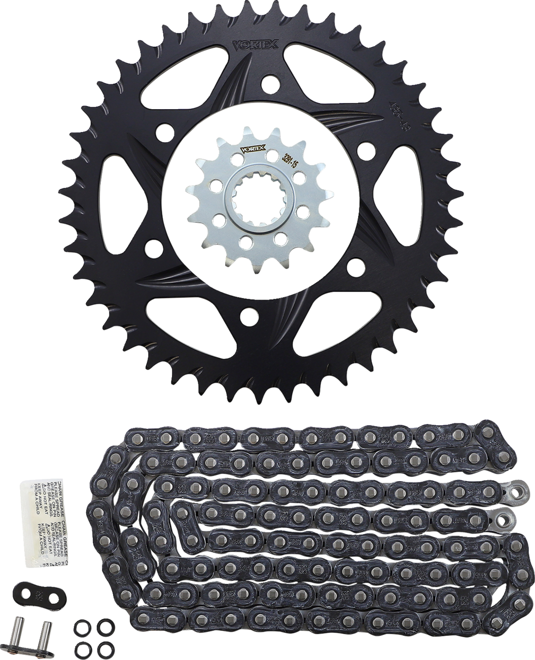 VORTEX Chain and Sprocket Kit - GFRA - Black - Yamaha FZ/MT-10 CK6454
