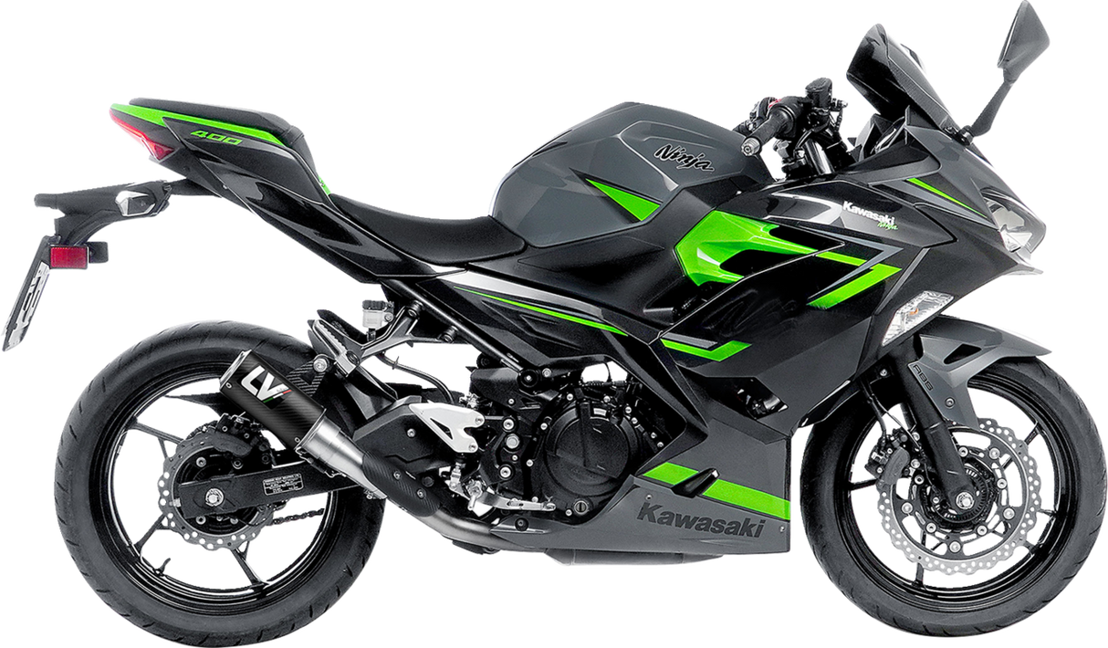 LEOVINCE LV Corsa Muffler - Carbon Fiber Ninja 400/500 2018-2024-2025 2026 15400CU 1811-4304