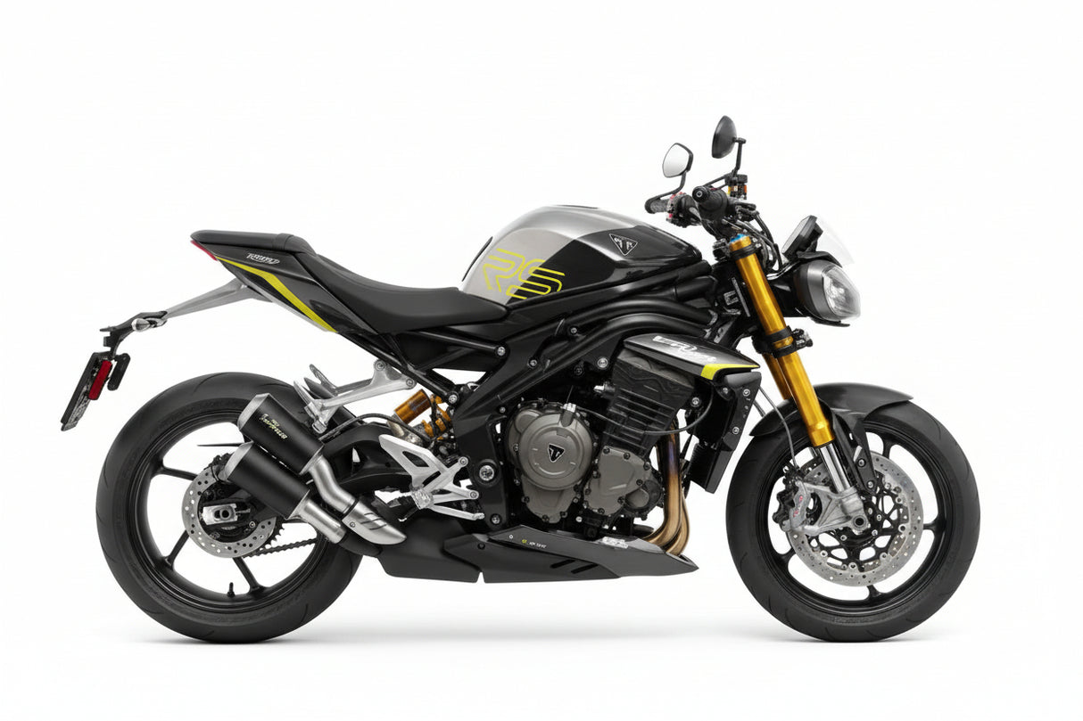 LEOVINCE - LV-10 Black Edition Slip-On Muffler - Triumph Speed Triple 1200 RR/RS/RX 15271B 1811-4920