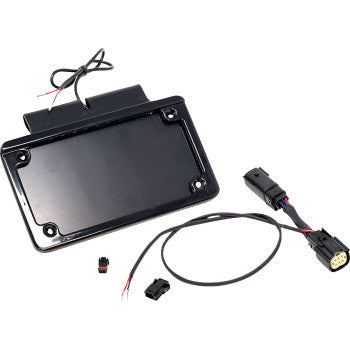 NAMZ Saddlebag Tag Holder w/ Illuminated License Plate Frame - '14 FLHT NIBTH-B03
