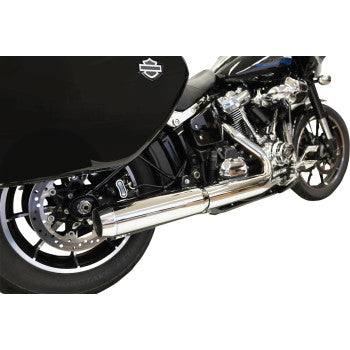 BASSANI XHAUST 4" Slip-On Muffler with 2-1/2" x 10" Baffle Core - Chrome - 49-State 1S38FP