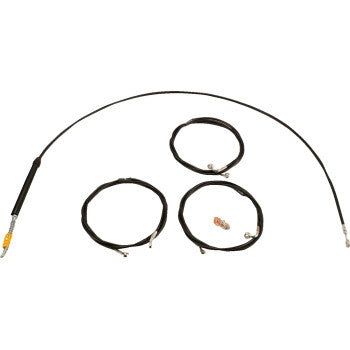 LA CHOPPERS Handlebar Cable/Brake Line Kit - 12" - 14" Ape Hanger Handlebars - Black Vinyl Glide 2023-2024 LA-8059KT-13B