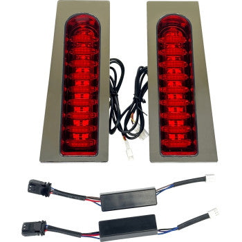 CUSTOM DYNAMICS ProBEAM® Auxiliary Fillerz® - Run/Brake/Turn - Red Lens - Chrome PB-FILL-23-RC
