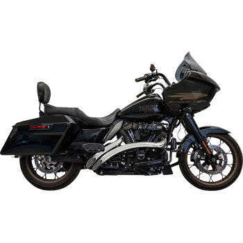 BASSANI XHAUST Sweeper Exhaust System with Shields - Chrome Glide 2021-2023 1F21F