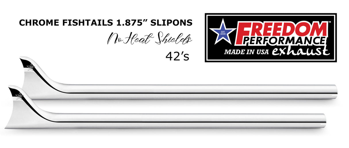 HARLEY SOFTAIL FISHTAILS 1.875" SLIP-ONS CHECK DESCRIPTION FOR FITMENT