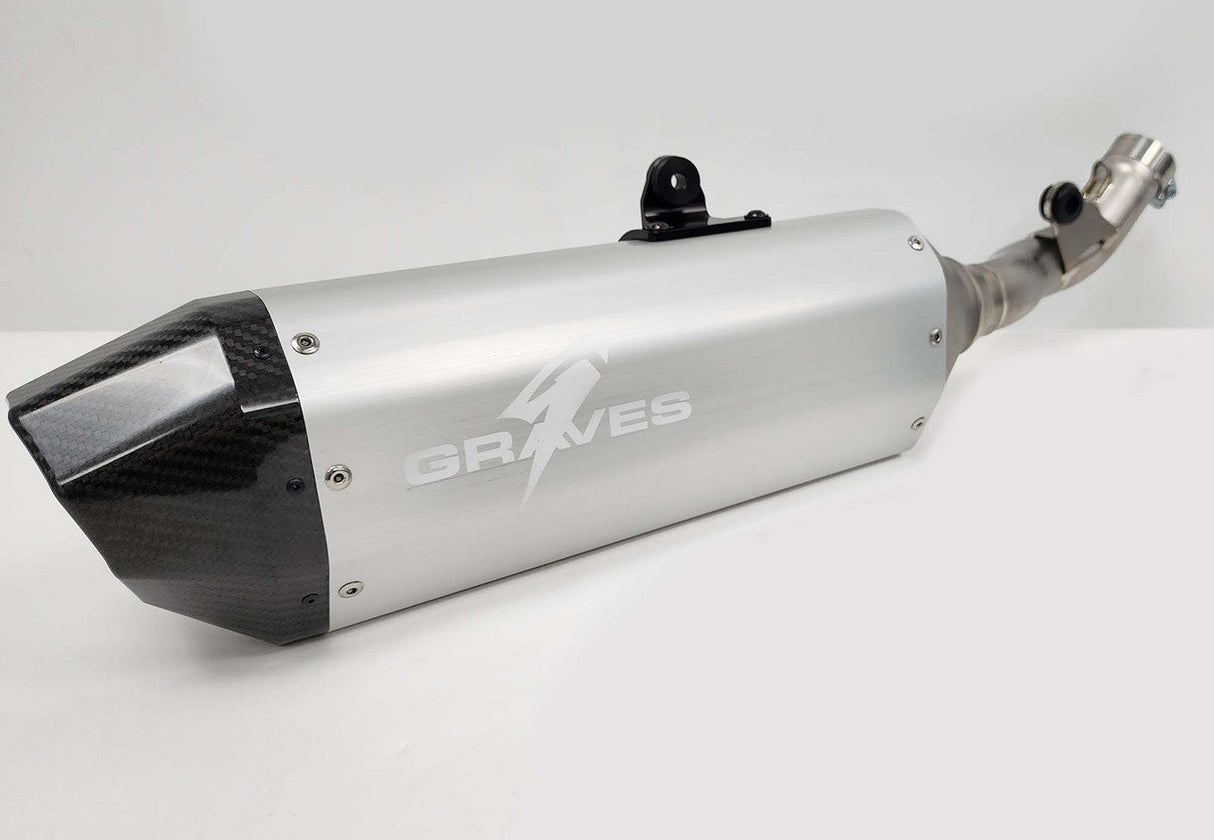 Graves MotorSports Honda CRF450RL / L / X 2019-2025 Aluminum - Silver Exhaust EXH-19C4X-SOA