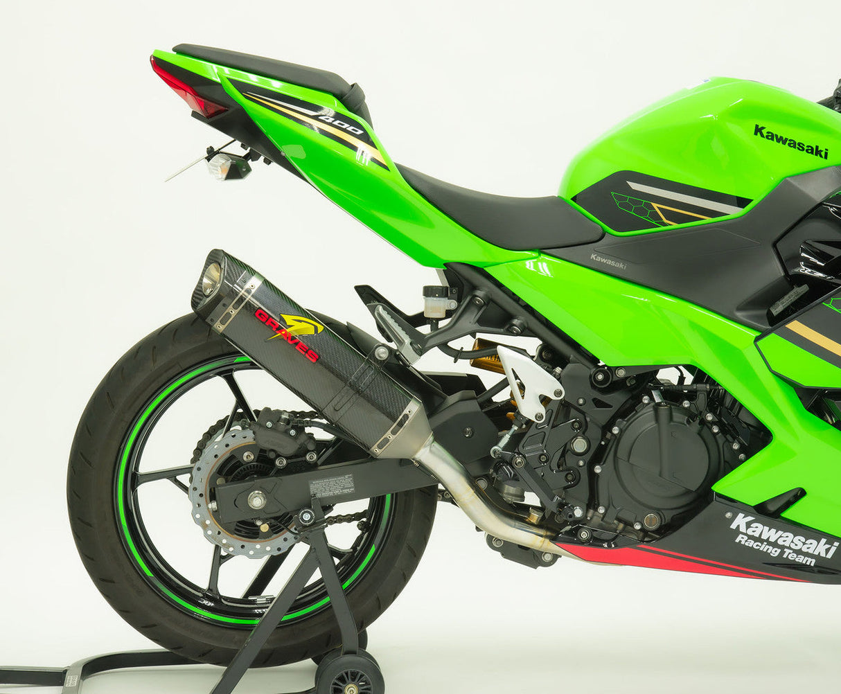 Graves motorsports Ninja 400 + Ninja 500 WORKS2 Full Exhaust System EXK-18EX4-FSCW2
