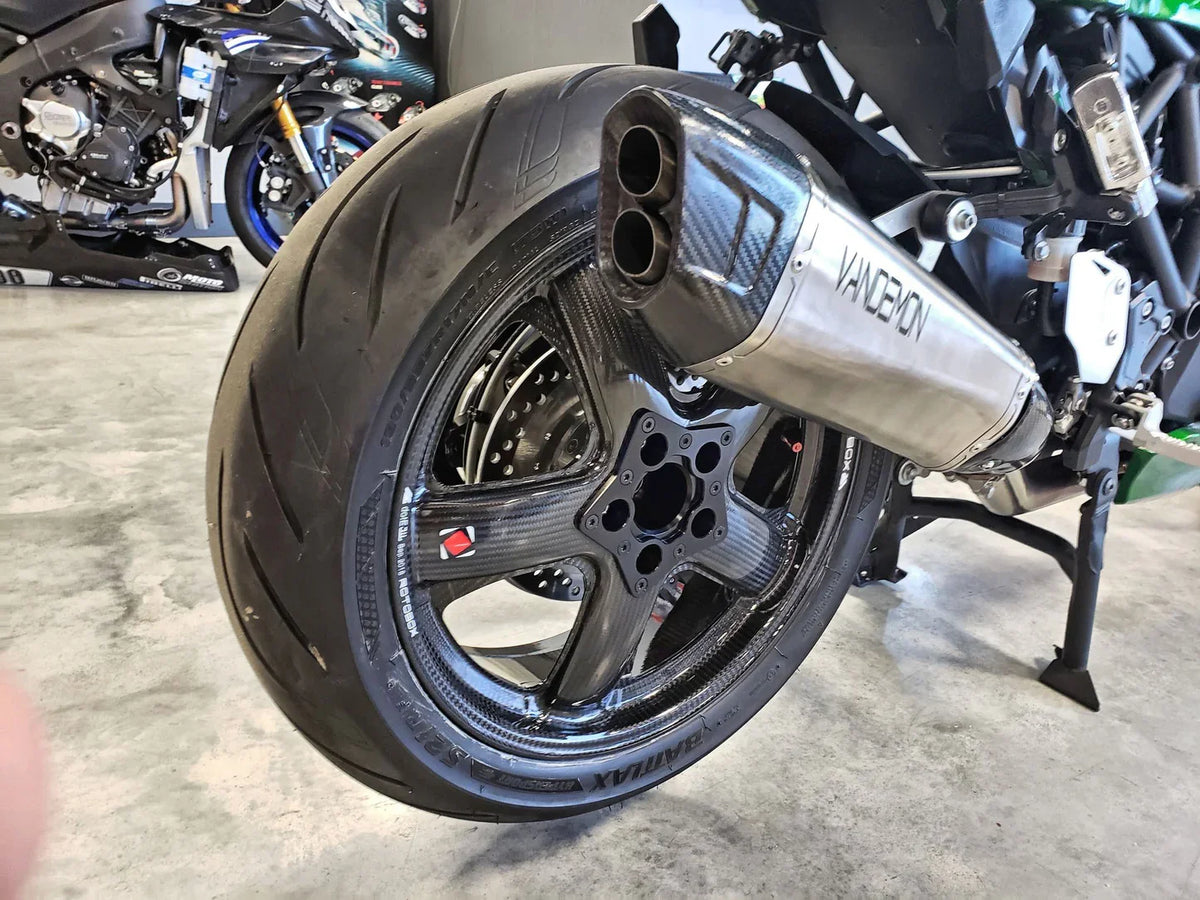 Vandemon Titanium Exhaust System Kawasaki H2 SE SX 2018-23 KAWAH2SESXTIEXHSYSB VA-146