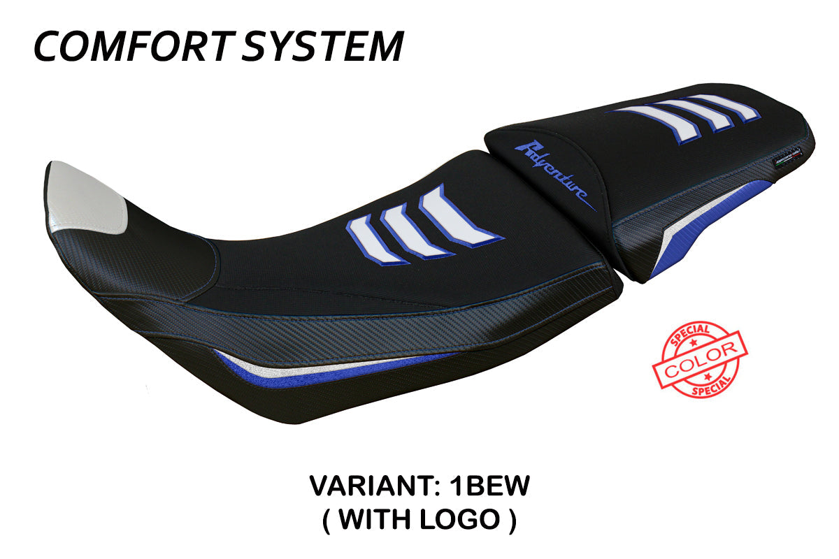 Tappezzeria Italia Honda Africa Twin ADV Sport 2020-2024 Seat Cover Comfort in Blue and White