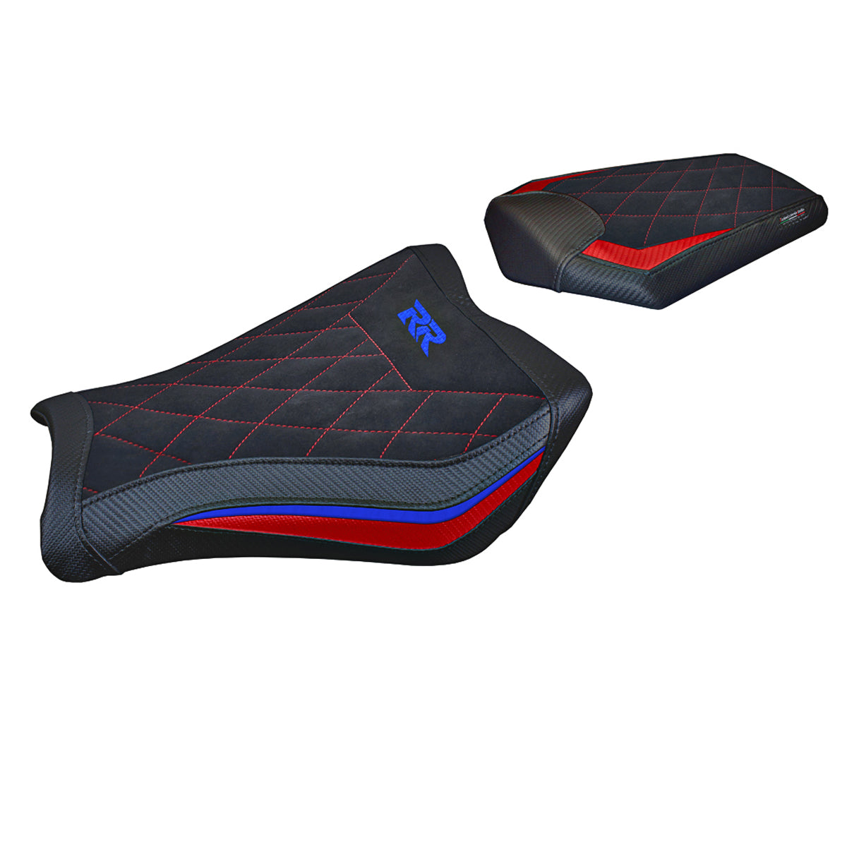 Tappezzeria Italia Honda CBR1000RR 2008-2016 Seat Cover Comfort in Red and Blue Diamond