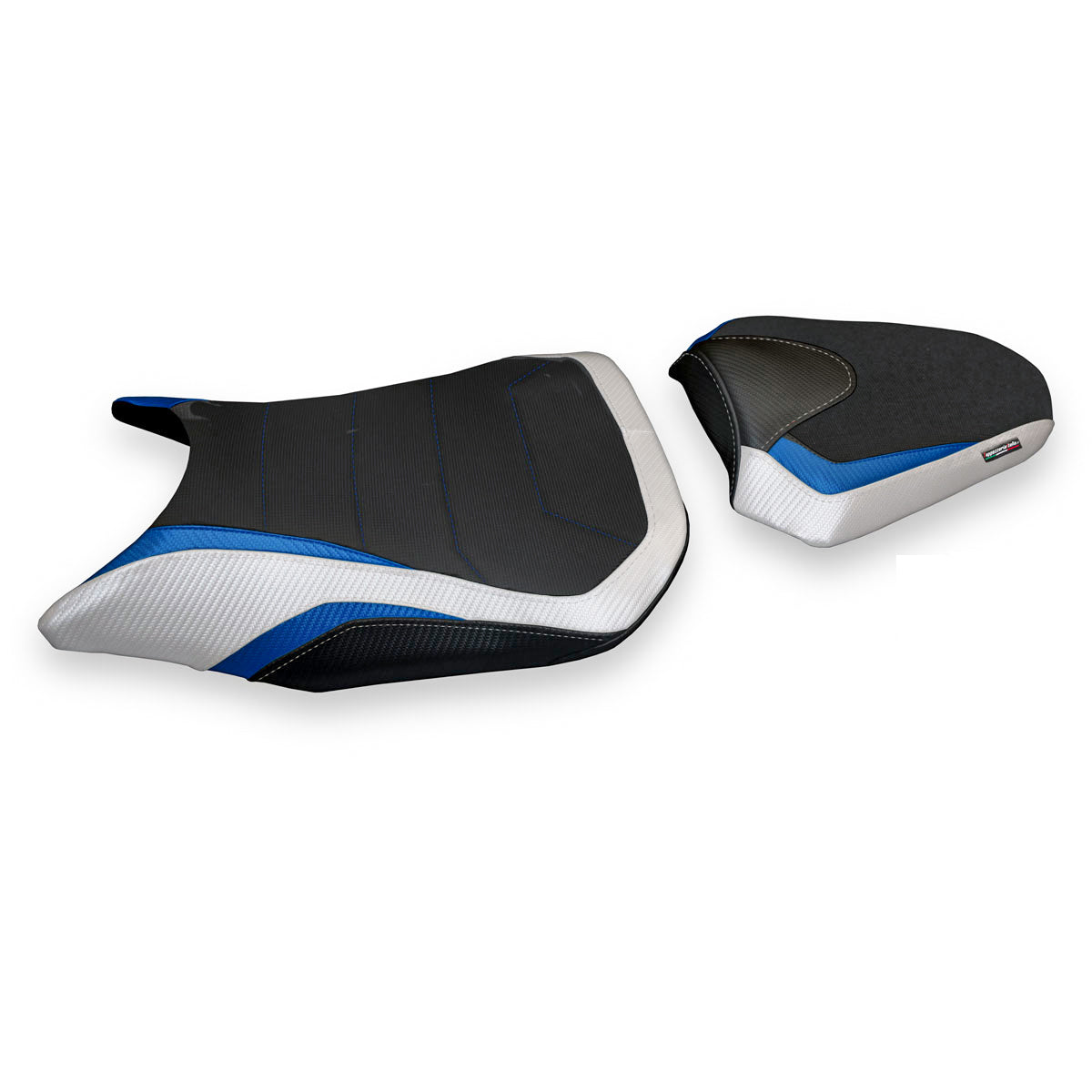 Tappezzeria Italia Honda CB500F 2016-2023 Seat Cover Comfort in White and Blue