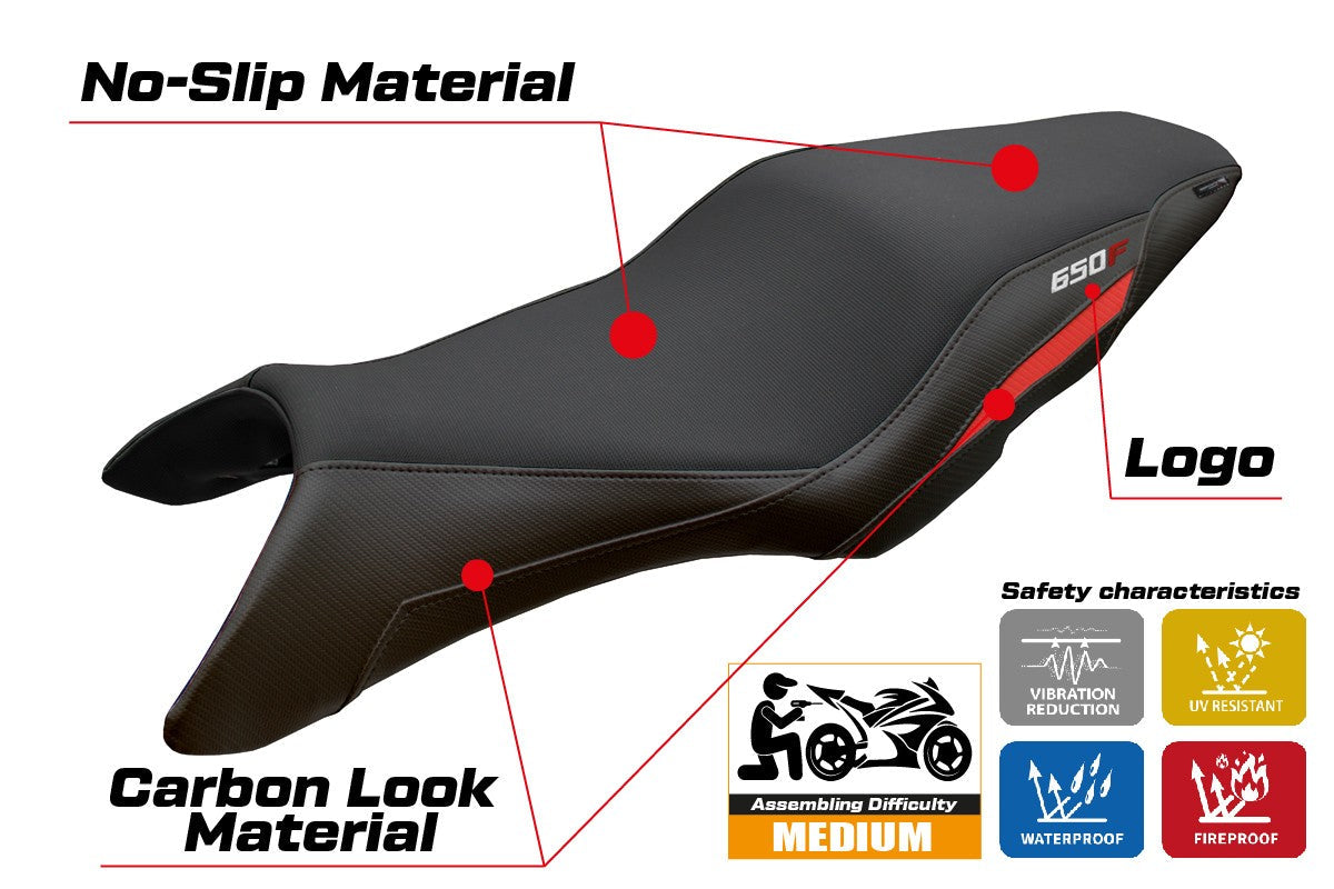 Tappezzeria Italia Honda CBR650F 2014 2015 2016 2017 2018 Seat Cover Red Black