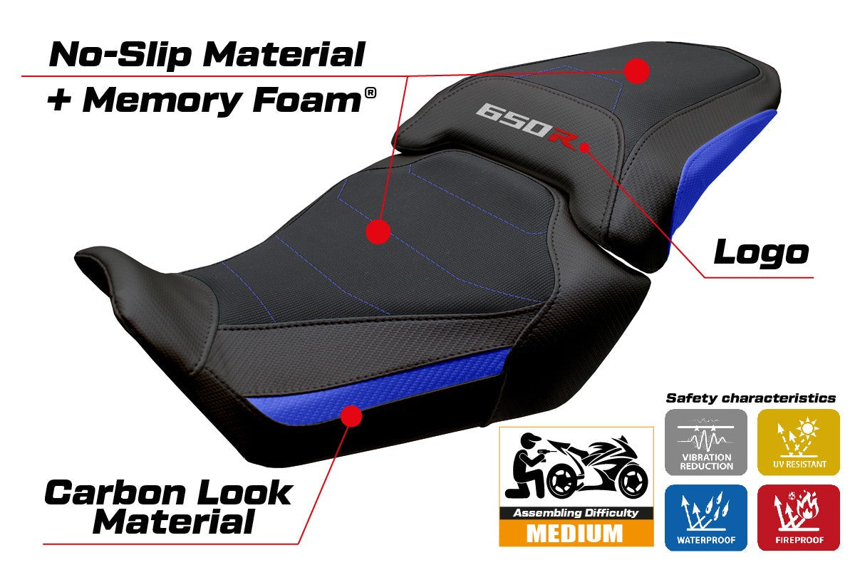 Tappezzeria Italia Honda CBR650R 2024-2025 Seat Cover Comfort Blue Black