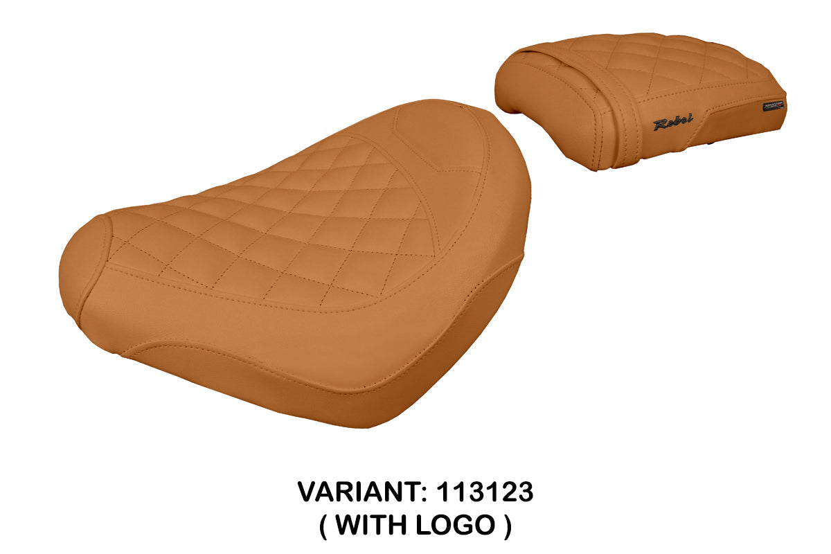 Tappezzeria Italia Honda CMX 500 Rebel 2017-2025 Seat Cover in Camel Diamond Stitch