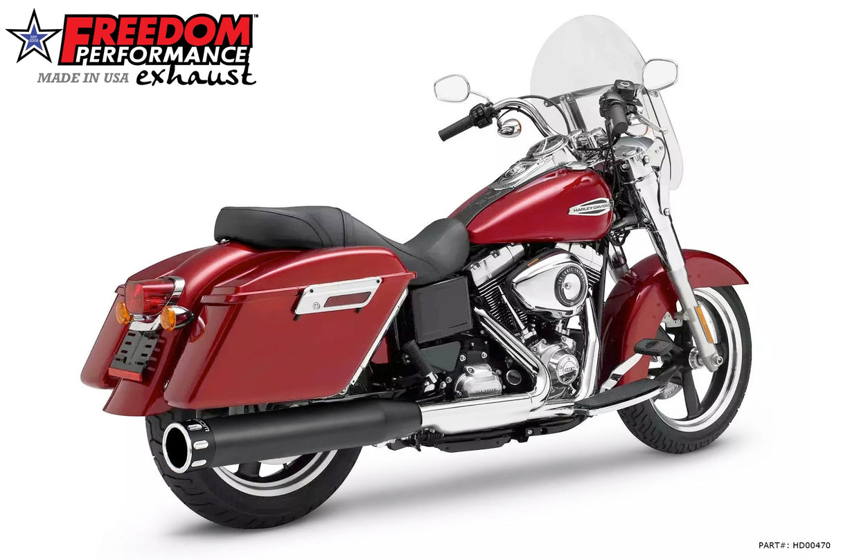 HARLEY SWITCHBACK/LOWRIDER SINGLE 4" SLIPONS (SPECIAL ORDER)