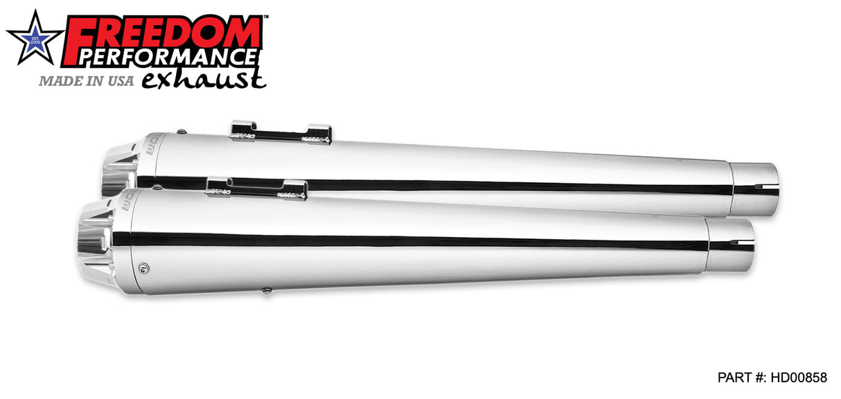 HARLEY TOURING AMERICAN OUTLAW & COMBAT FLUTED 4.5" MEGAPHONE SLIP-ONS BUNDLE 1995-PRESENT