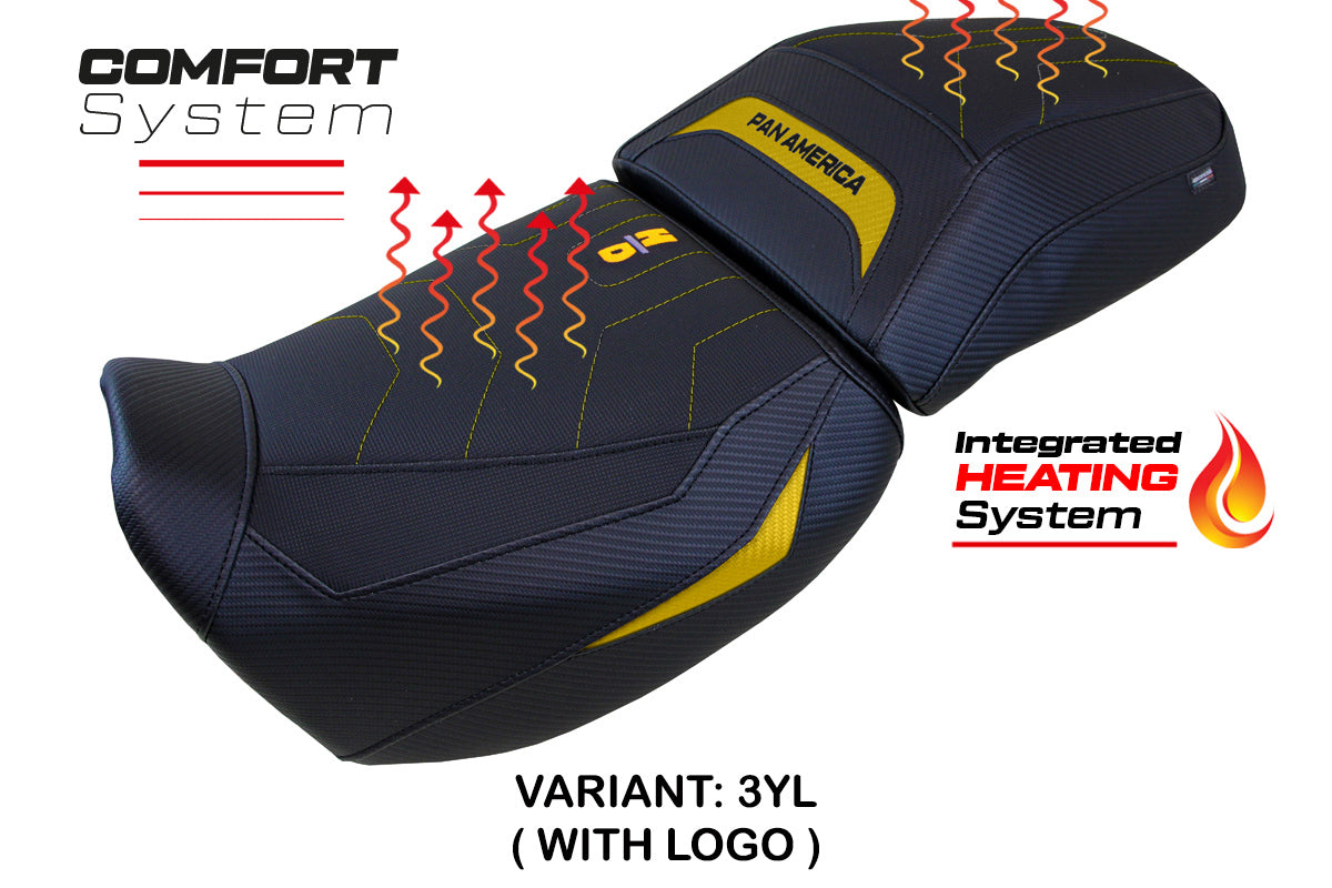 Tappezzeria Italia Harley Davidson Pan America 2021-2025 Seat Cover Comfort Heated in Yellow