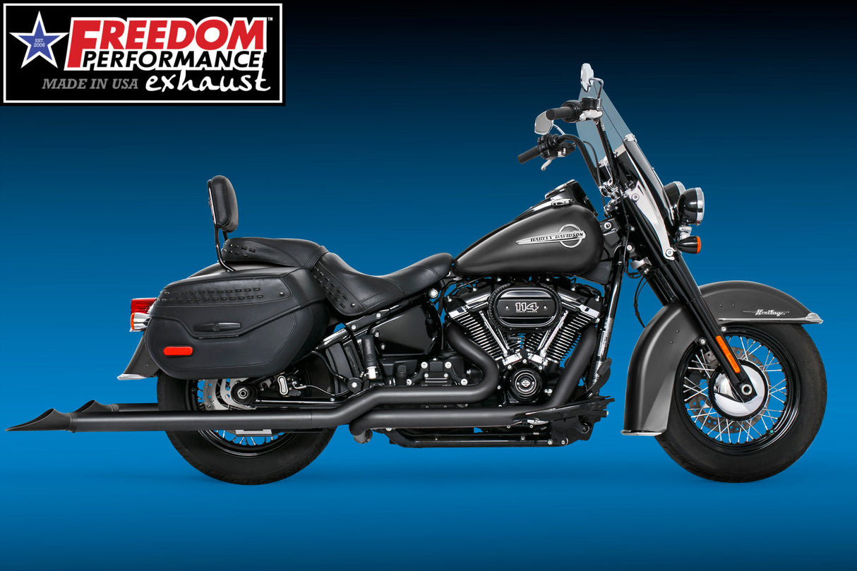 HARLEY M8 SOFTAIL 2.5" TUCK & UNDER TRUE DUALS FULL SYSTEM 2018-PRESENT BUNDLE *NOT FOR WIDE TIRE BIKES