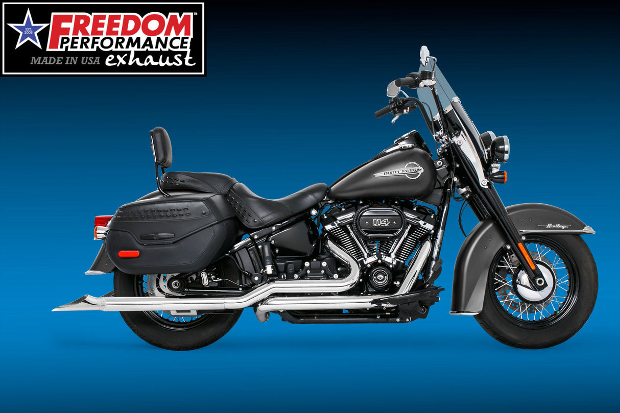 HARLEY M8 SOFTAIL 2.5" TUCK & UNDER TRUE DUALS FULL SYSTEM 2018-PRESENT BUNDLE *NOT FOR WIDE TIRE BIKES