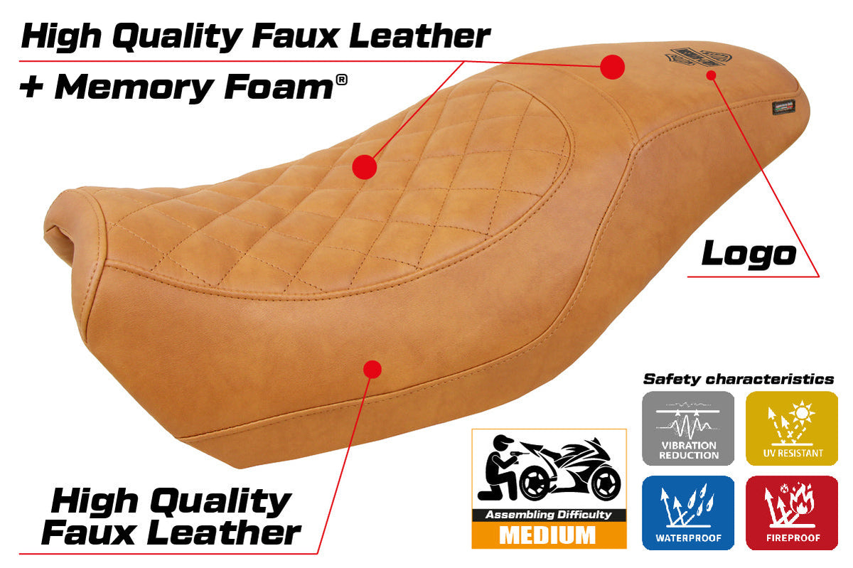 Tappezzeria Italia Harley Davidson Street 500 750 2016-2021 Seat Cover Comfort Camel