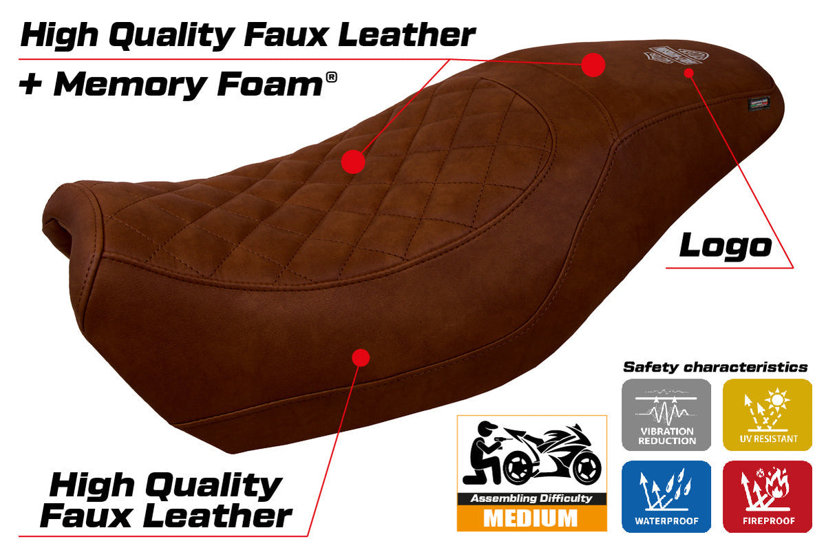 Tappezzeria Italia Harley Davidson Street 500 750 2016-2021 Seat Cover Comfort in Dark Brown