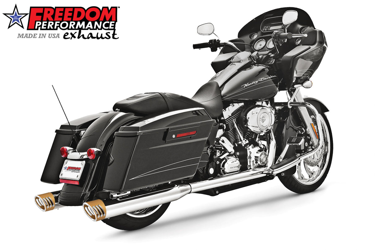 HARLEY TOURING 4" 5 STEPPED RACING COMPLETE TRUE DUAL SYSTEM 1995-2016