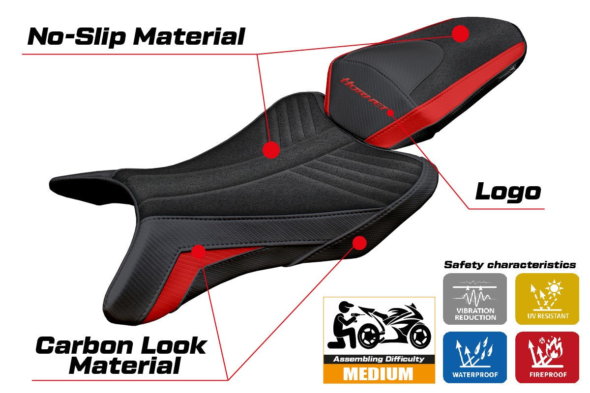 Tappezzeria Italia Honda CB 1000 Hornet 2025 Seat Cover Ultragrip RD Black