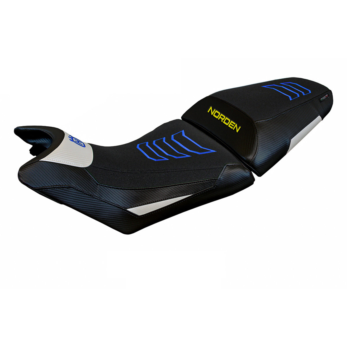 Tappezzeria Italia Husqvarna Norden 901 2022-2025 Seat Cover Ultragrip in White and Blue