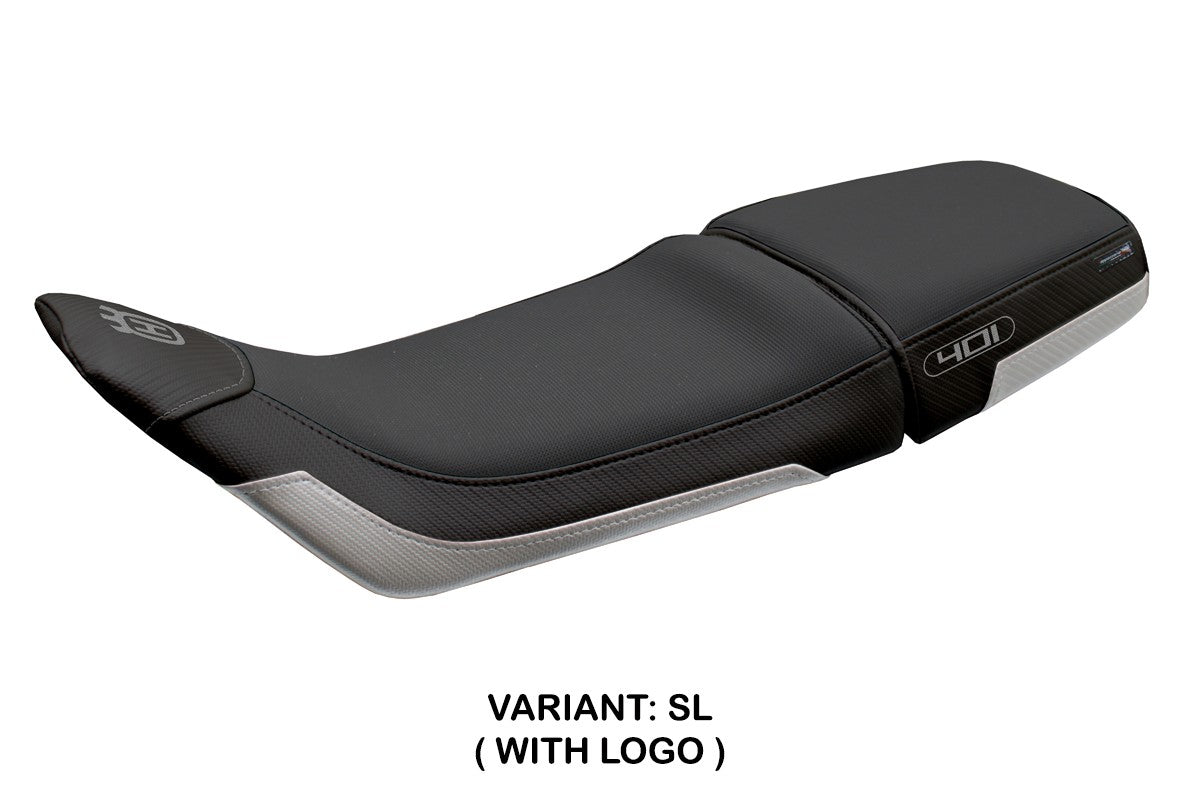 Tappezzeria Italia Husqvarna Svartpilen 401 2018-2021 2022 2023 Seat Cover Silver Black