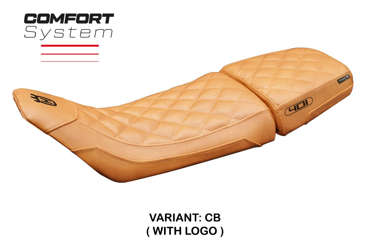 Tappezzeria Italia Husqvarna Svartpilen 401 2018-2023 Seat Cover Vintage Comfort Camel