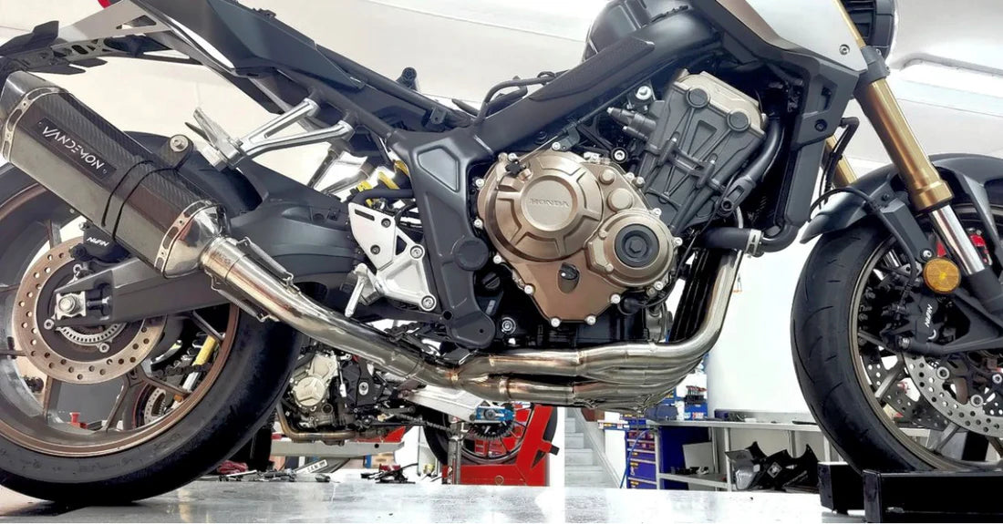 Vandemon Honda CB650F, CBR650F, CB650R, CBR650R Vandemon Titanium Exhaust System HONCB650RTIEXHA VA-52