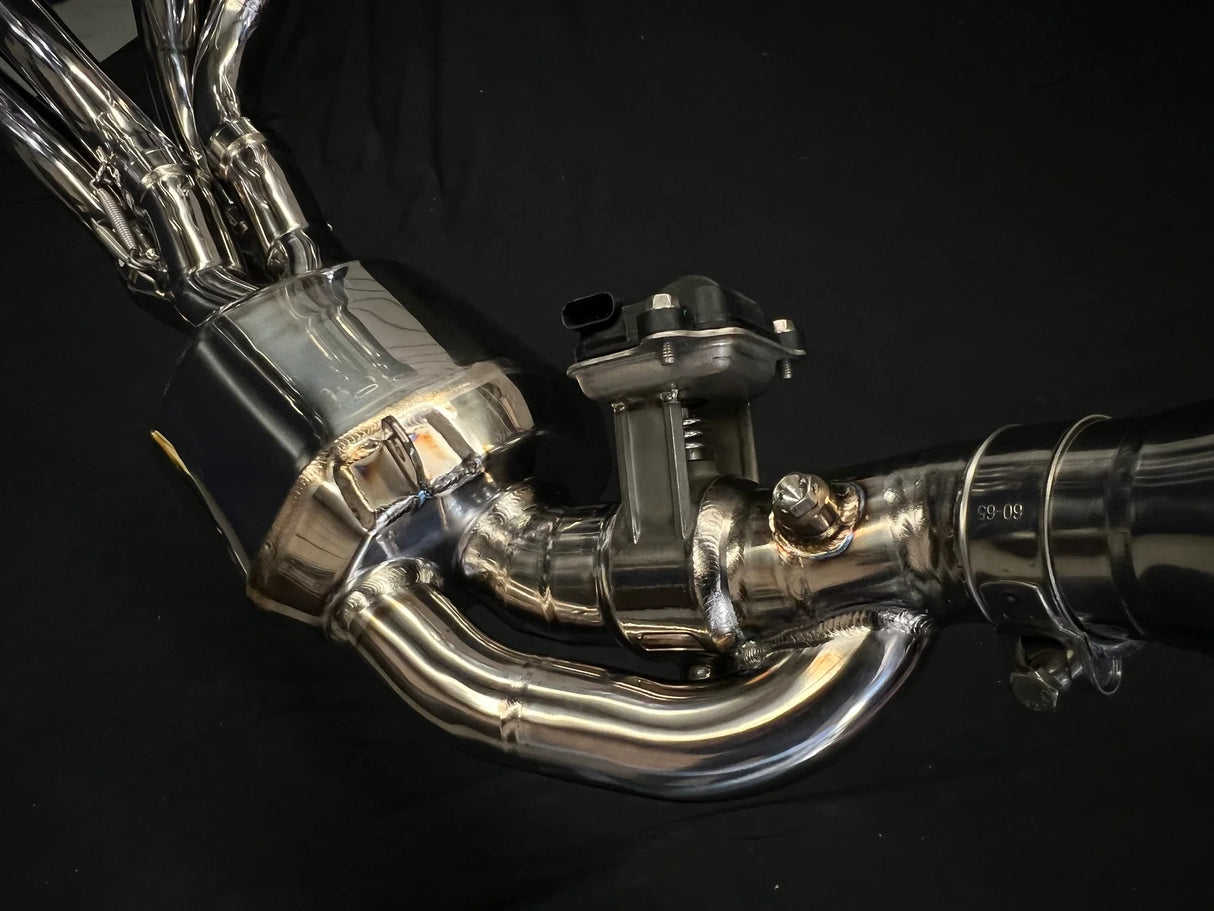 Vandemon Kawasaki ZH2 Bimodal Stealth Titanium Exhaust with H2R Muffler KAWAZH2TIEXSYWVPOLR VA-54