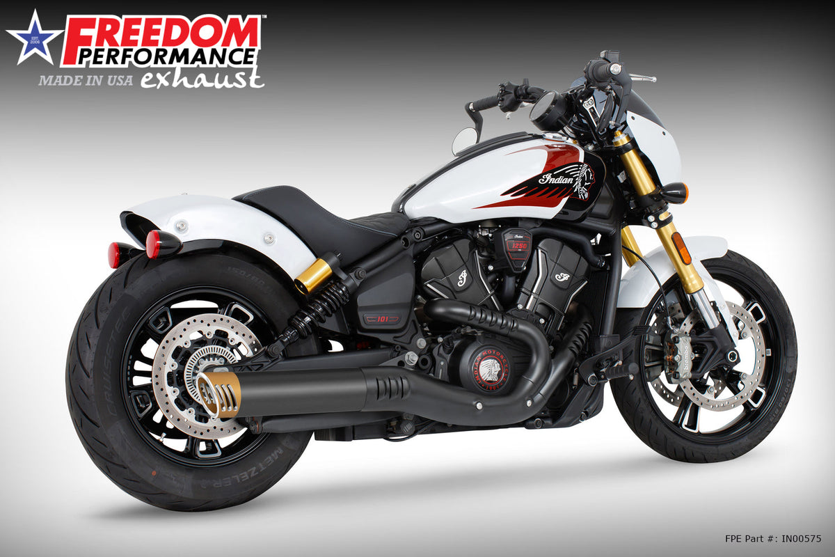 INDIAN 2025 SCOUT 101-CLASSIC-SUPER-SPORT-BOBBER 4" SLIP-ON BUNDLE (2025 SCOUTS ONLY)