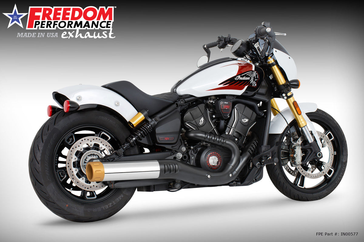 INDIAN 2025 SCOUT 101-CLASSIC-SUPER-SPORT-BOBBER 4" SLIP-ON BUNDLE (2025 SCOUTS ONLY)