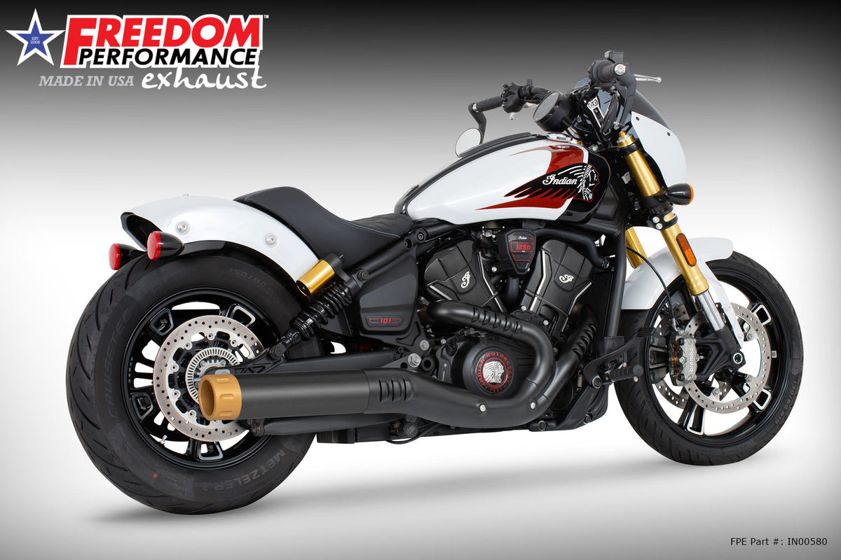 INDIAN 2025 SCOUT 101-CLASSIC-SUPER-SPORT-BOBBER 4" SLIP-ON BUNDLE (2025 SCOUTS ONLY)
