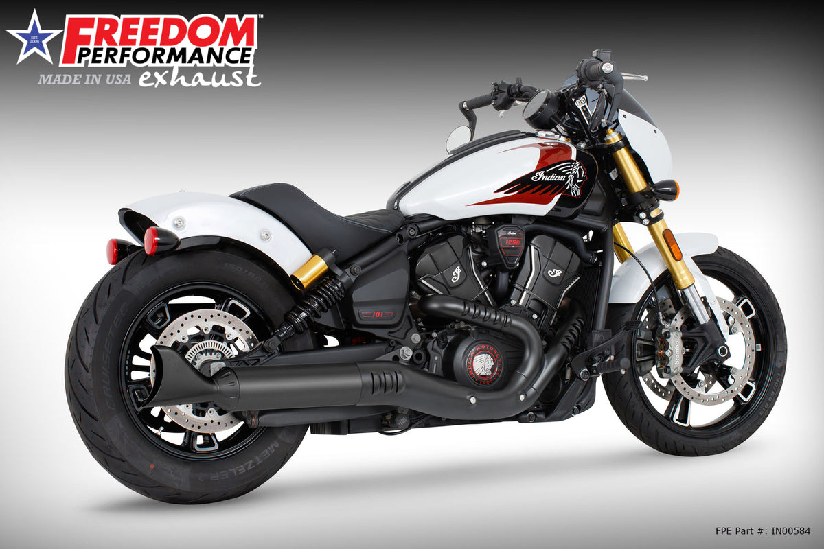 INDIAN 2025 SCOUT 101-CLASSIC-SUPER-SPORT-BOBBER 4" SLIP-ON BUNDLE (2025 SCOUTS ONLY)