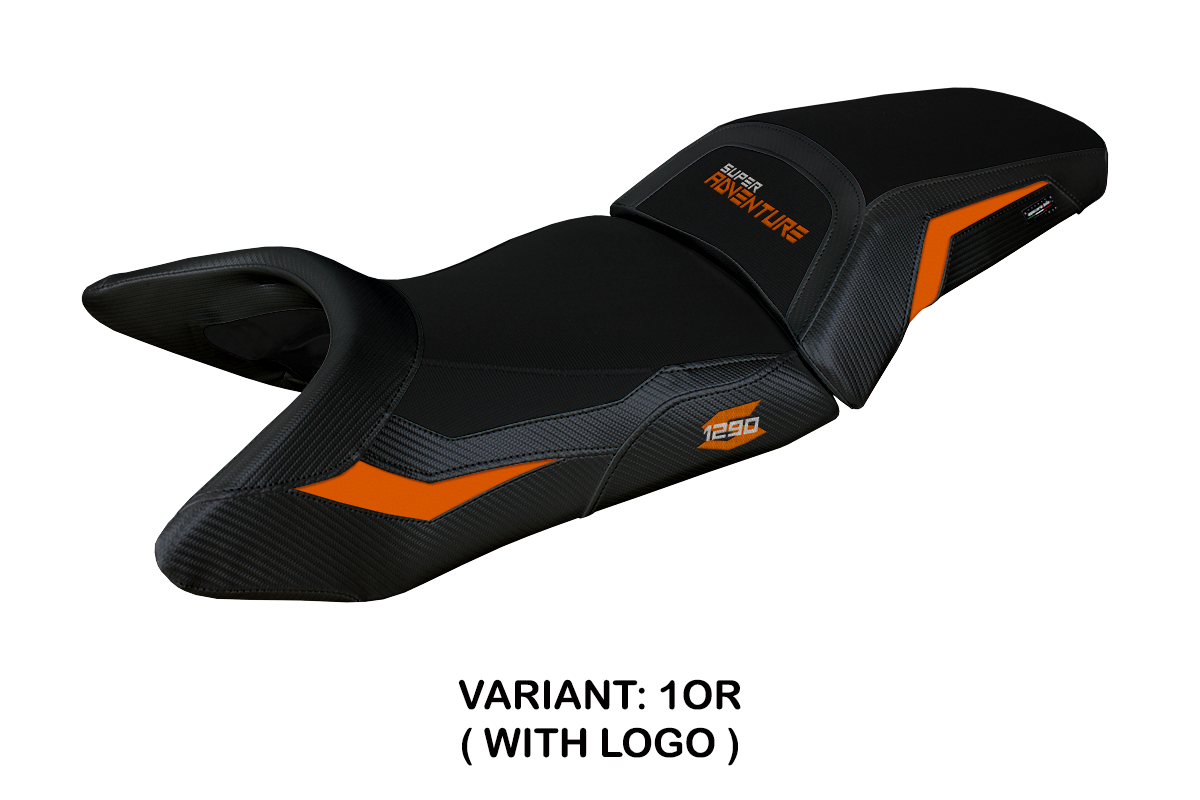 Tappezzeria Italia KTM 1290 Super Adventure S 2021-2024 Seat Cover in Orange and Black