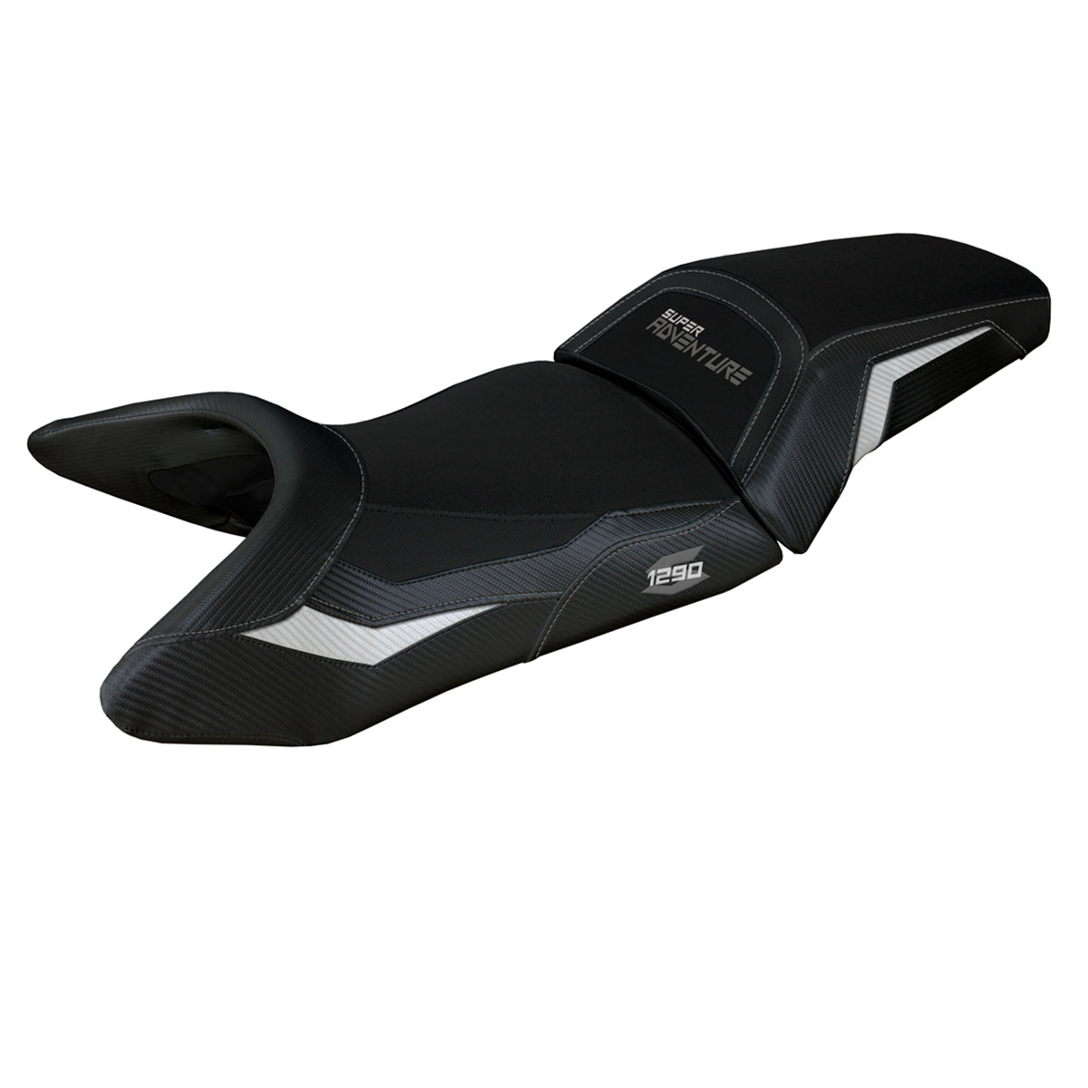 Tappezzeria Italia KTM 1290 Super Adventure S 2021-2024 Seat Cover in White and Black
