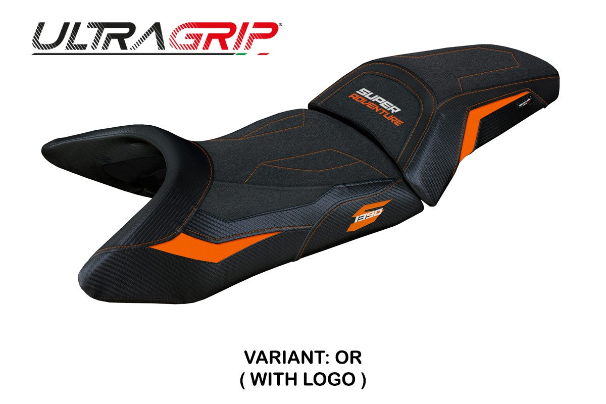 Tappezzeria Italia KTM 1390 Super Adventure S 2025 Seat Cover Ultragrip Orange Black